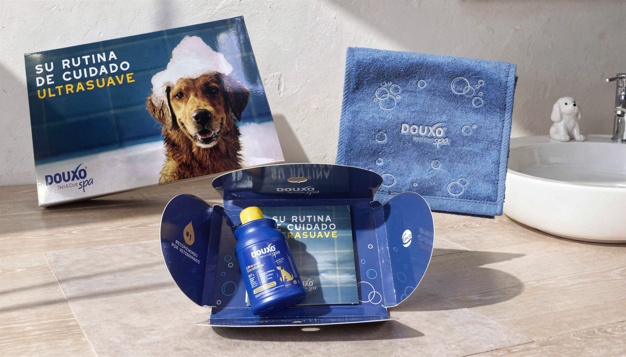 Este welcome pack nació para presentar la novedad Douxo Spa a vendedores e influencers. Un kit pensado para descubrir la rutina ultrasuave, probarla con su peludo y participar en el sorteo de una experiencia spa. Una forma directa de activar la prueba del producto y generar leads cualificados desde la experiencia real.