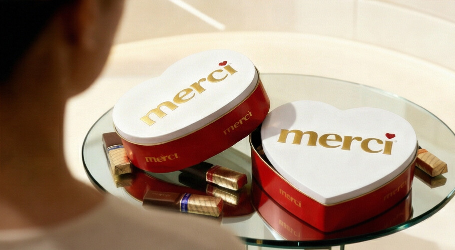 Partimos de un gesto muy simple de la marca. El corazón que corona la “i” de Merci se convirtió en el punto de partida de una experiencia física: una caja regalo que reunía producto y un guiño emocional para sus clientes. Un formato aparentemente sencillo que funcionó como una extensión tangible del universo de la marca.